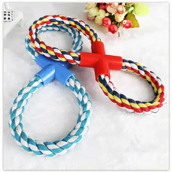 

Cotton Rope Knot Toy Dog Outdoor Traning Chew Toys Pet Cat Cleaning Teeth Molar Rope Puppy Interative Biting Playing Toys