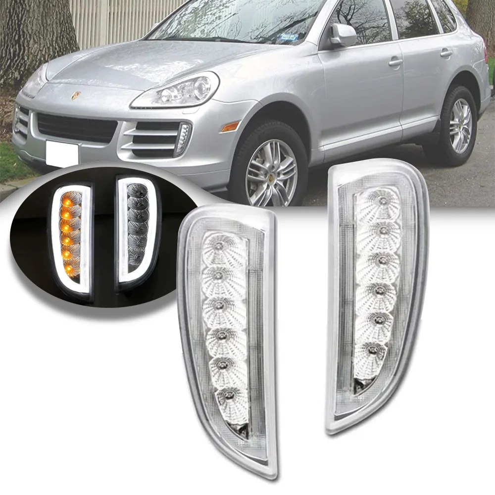 For Porsche Cayenne I 957 9PA Facelift 0610 White/Amber LED Turn