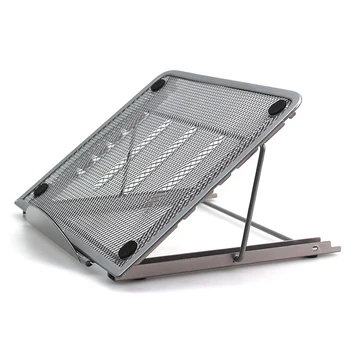 

Holder Adjustable Laptop Stand Cooling Rack Portable Metal Mesh Non Slip Desktop Folding Ventilated