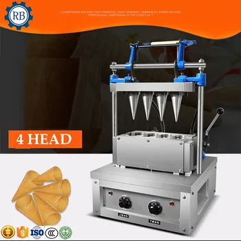 

ice cream cone making machine electric ice cream cone maker machine 4 heads ice cream make machine with different model shapes