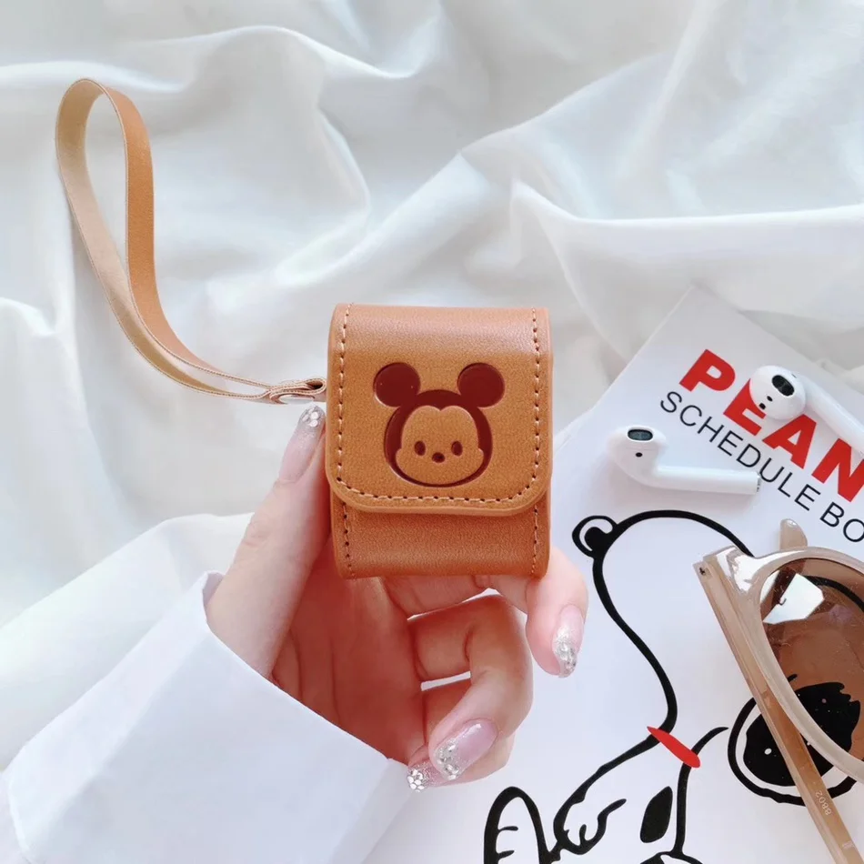665A3 Чехол для наушников для Airpods 2, кожаный роскошный чехол с красной вишней для Apple Air Pods, защитный чехол с кольцами для ключей, аксессуары, чехол - Цвет: 665A3