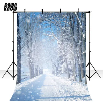 

DAWNKNOW Christmas Snowscape Background Fotografia Forest Winter Wonderland Photography Backdrop Children Photocall lv1177