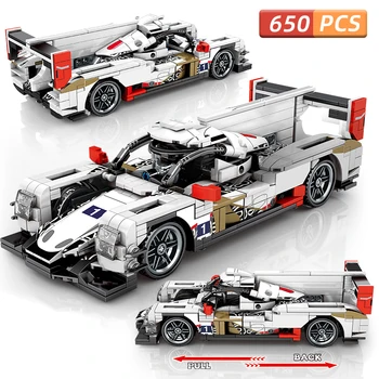 

1:18 Formula Racing Car Building Blocks Technic Pull Back DC Super Speed MOC Vehicle Model Bricks Educational Toys For Children
