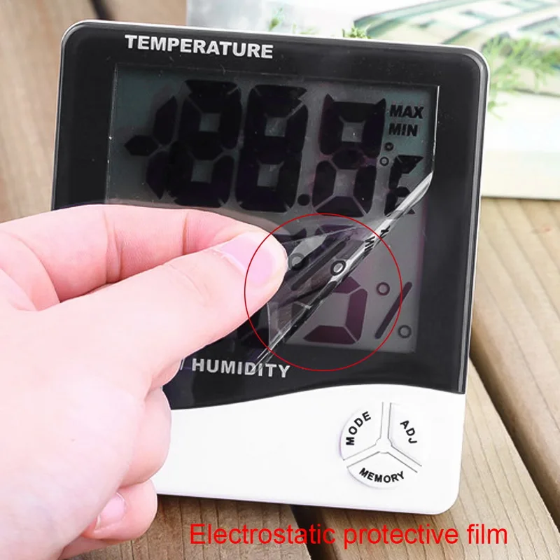 Портативный ЖК-цифровой измеритель температуры и влажности-1-2 Крытый Открытый гигрометр термометр метеостанция с часами