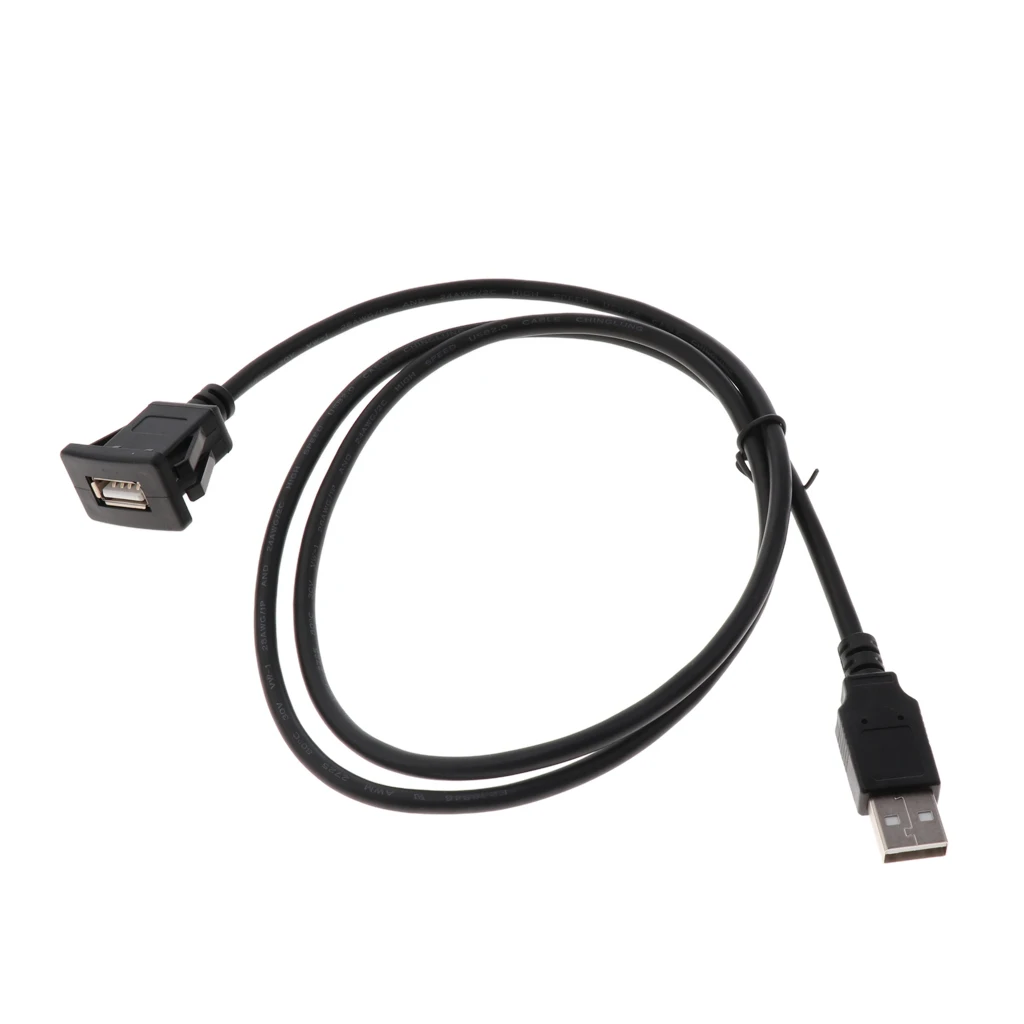 Легкая установка безопасности автомобиля USB2.0 панель расширения кабель для скрытого монтажа квадратный 1 м
