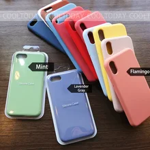 Silicone-Case Cover Apple iPhone Official 12-Pro max-Case 8-Plus Luxury Original 
