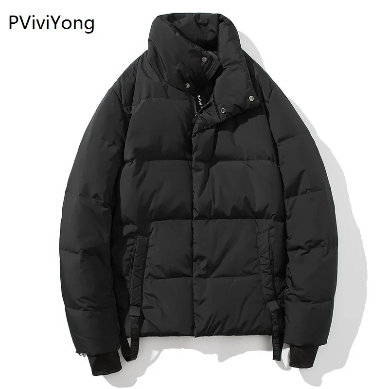 PViviYong 2019 зимние мужские куртки высокого качества модные пальто со стоячим