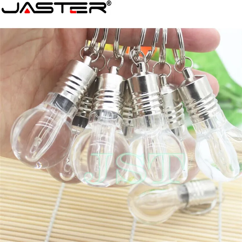 JASTER Fashion hot selling creative LED color light bulb USB flash drive USB 2.0 4GB 8GB 16GB 32GB External Storage memory stick