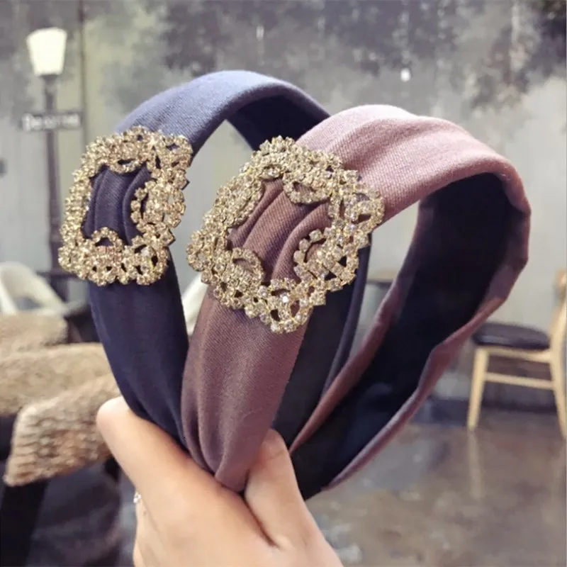 

Women Hair Hoops Crystal Sparkly Headwear Women Headband Girls Vintage Non-slip Hair Bands for Wedding Party Hairband
