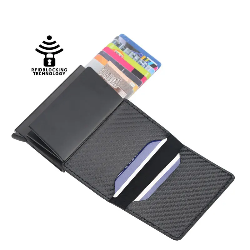 

2020 Men's Short Anti-theft Swipe Card Bag Business Card Case Credit Card Holder Phone Card Holder Sticker Id Card Holder Wallet