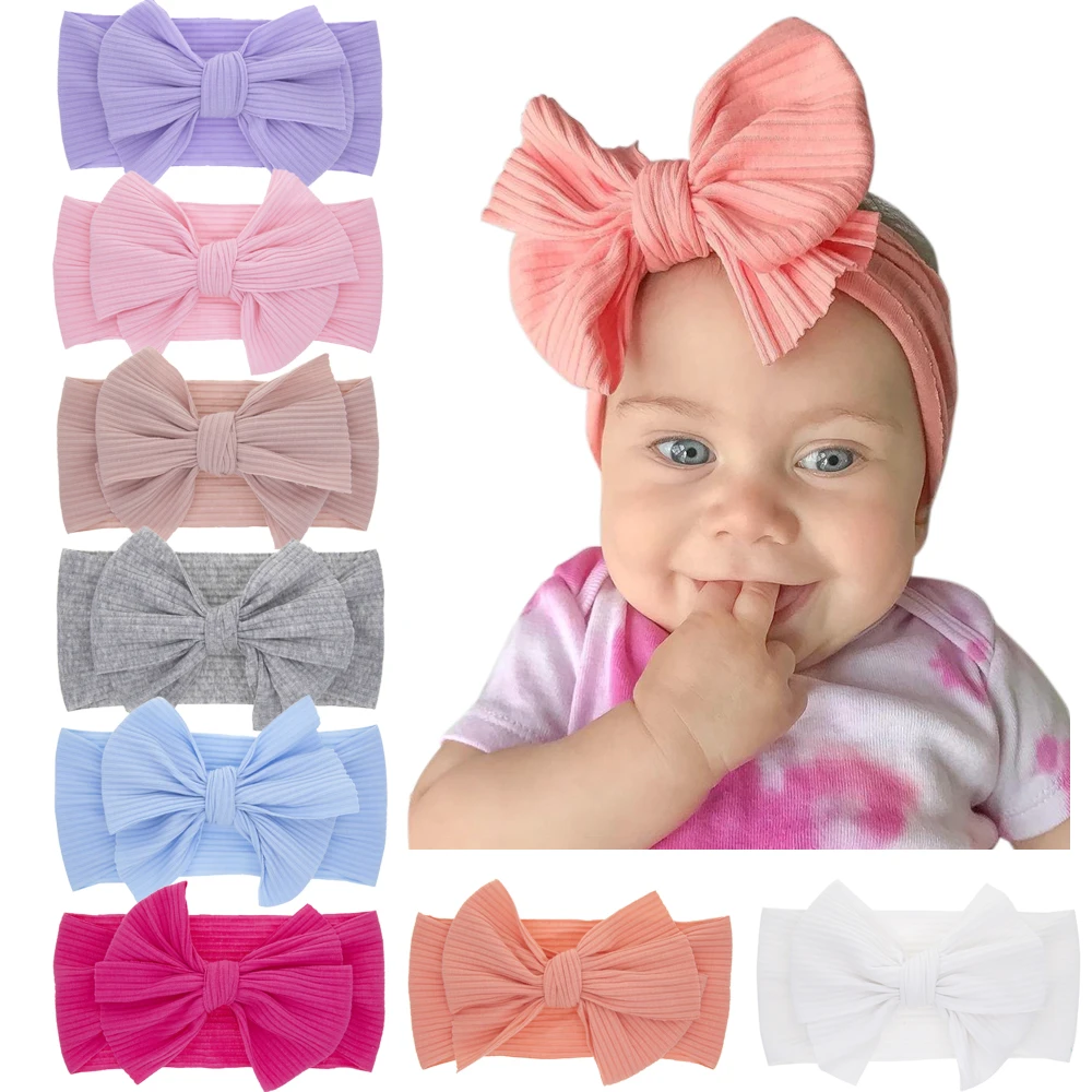 ergo baby accessories Baby Girls big bow headbands Elastic Bowknot hairbands headwear Kids Infants headdress Toddler Turban Head Wraps KHA391 baby stroller accessories