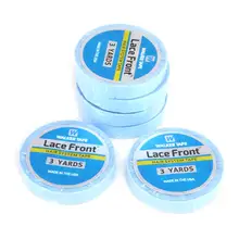 6 рулонов 1cmx3 ярдов супер лента для волос Двухсторонняя клейкая лента кружевная лента Передняя поддерживающая лента для наращивания волос/кружевной парик/парик
