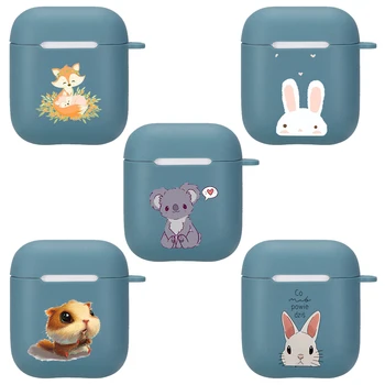 

Cute Rabbit Koala Earphone Case For Apple Airpods 2 1 Shockproof Protection Accessories Silicone Soft For Air pods With Keychain
