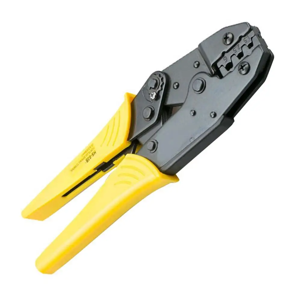 Yellow Hs-03B/Hs-03Bc трещотка обжимной инструмент 0,5-6 мм2 Разъем пружинный терминал обжимной инструмент эргономичная ручка дизайн распродажа - Цвет: Yellow