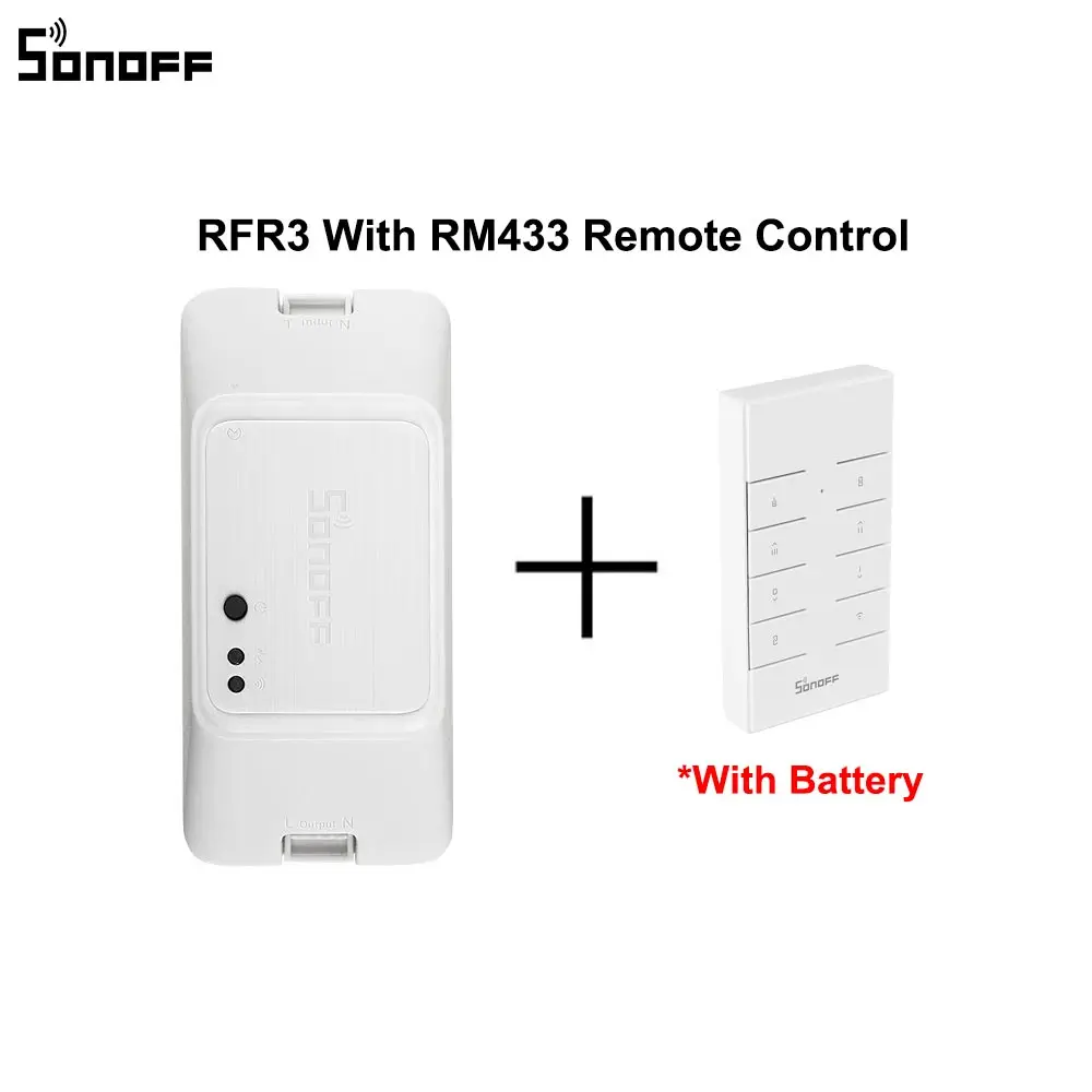 Itead SONOFF RFR3 Мини Wifi DiY переключатель беспроводной переключатель управления Smat домашний автоматический светильник переключатель поддержка 433 МГц RM433 контроллер - Комплект: RFR3 With RM433
