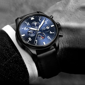 

KARNEVAL Mechanische Uhren Taucher Minimalistischen Uhr für Männer Armbanduhr Luxus Wasserdichte Automatische hombre Relogio Mas