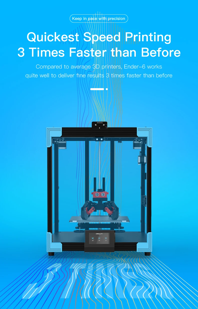 CREALITY Ender-6 Printer All- Mental Cubic structure Silent Mainboard Brand 350W power Large Plus Size 250*250*400MM 3d printer