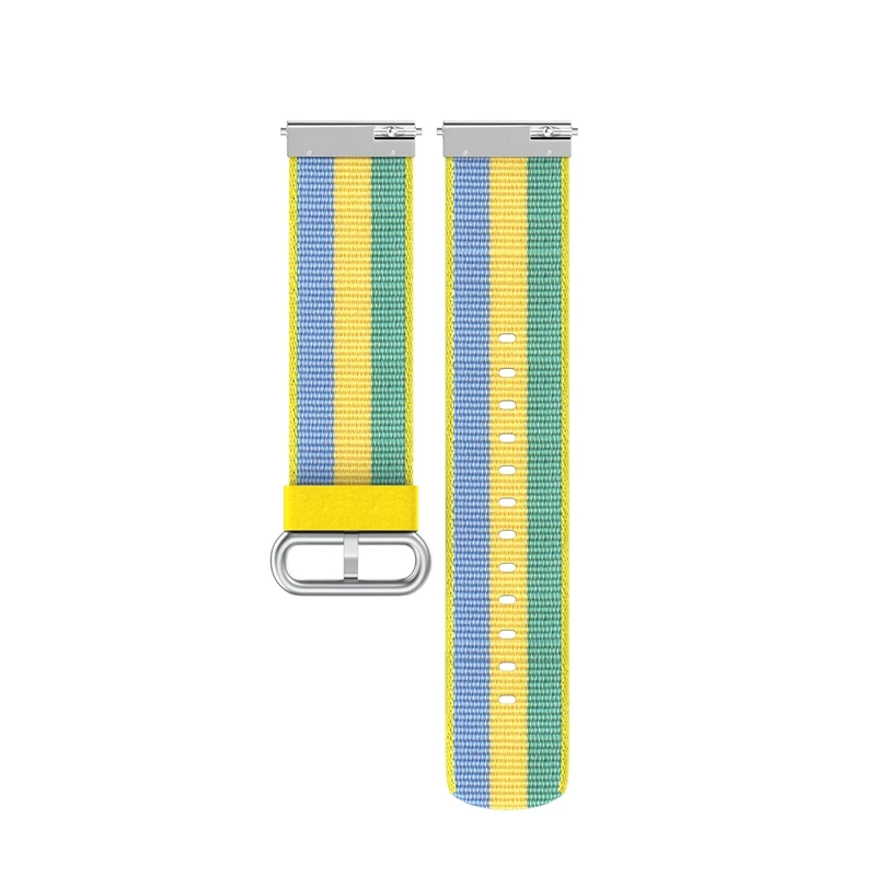 yellow 7 Тканый нейлоновый ремешок для Fitbit Versa2/versalite ремешок на запястье correa спортивный ремешок для часов браслет 22 мм смарт fitbitversa аксессуары для часов - Цвет ремешка: yellow 7