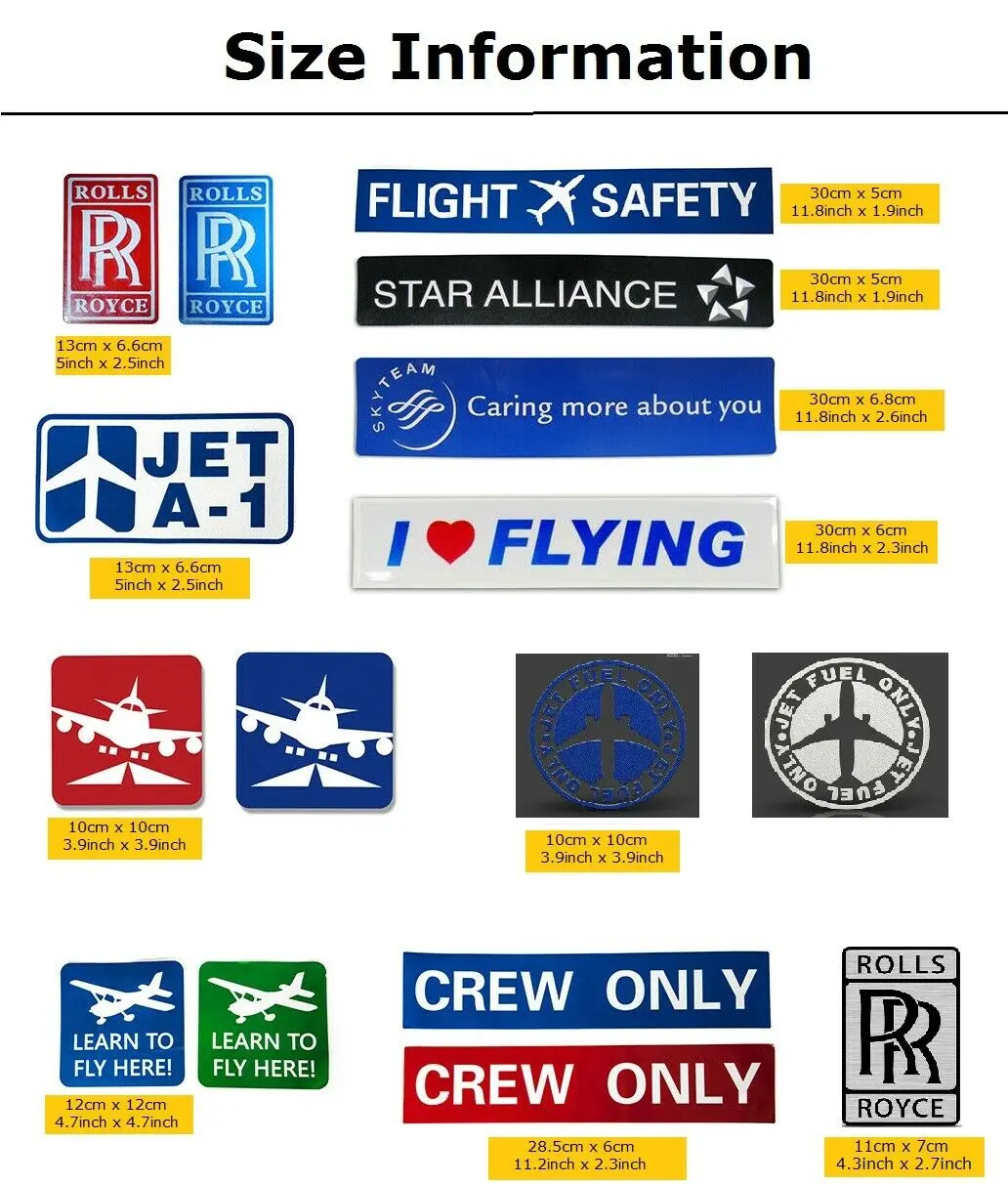 

Aviation Signature Mark Sticker, Water Proof for Pilot Flight Crew Aircraft Airport