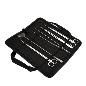 

5pcs/set Aquarium Fish Tank Maintenance Tools Aquatic Plant Tweezers Scissors Shovel Cleaning Kit for Water Grass with Cloth Bag