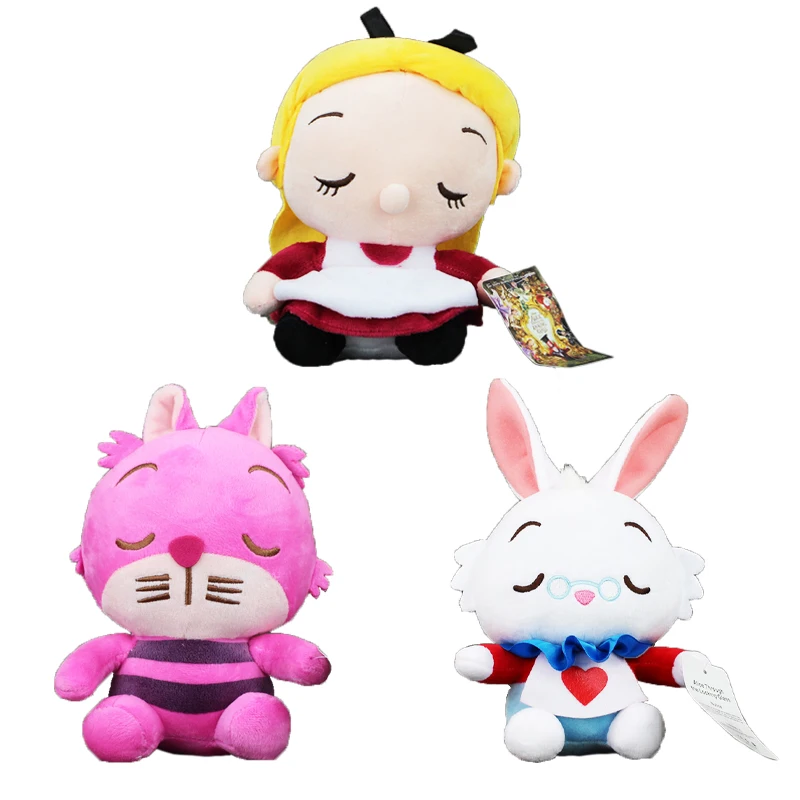 3 шт./лот плюшевые игрушки Чеширский кот белый кролик мягкие для детей|doll for|alice in