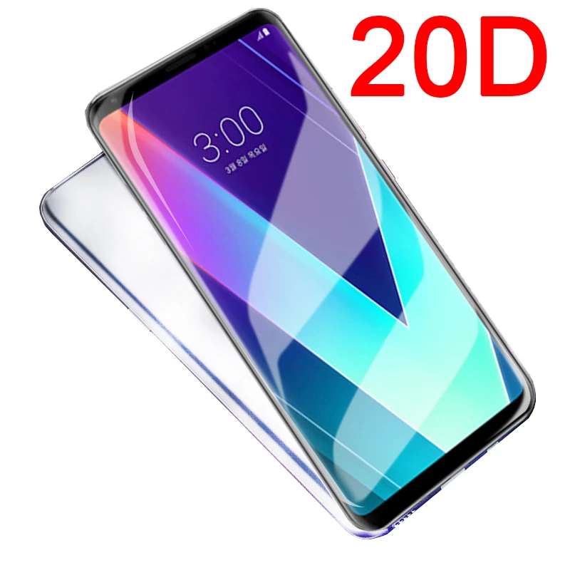 

20D Full cover Tempered Glass on the for LG G8 V20 V30 V40 V50 ThinQ 5G q6 q60 g6 K40 K50 K10 2017 K8 2018 screen protector film