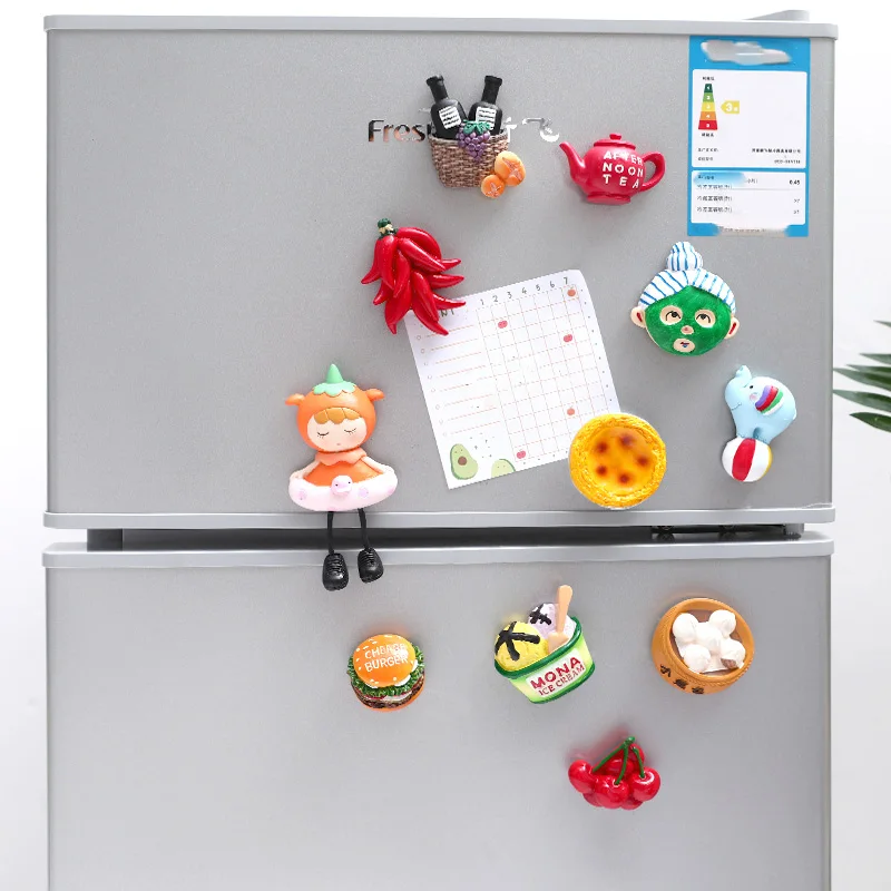 Скандинавские ins персонализированные Креативные украшения 3d Магнитные магниты на холодильник мультипликационный персонаж моделирующие магниты магнитные
