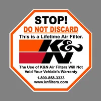 warning Sticker Suitable for K&N Filters Decal motocross atv vtt Rally car off road 4x4 stickers undefined label