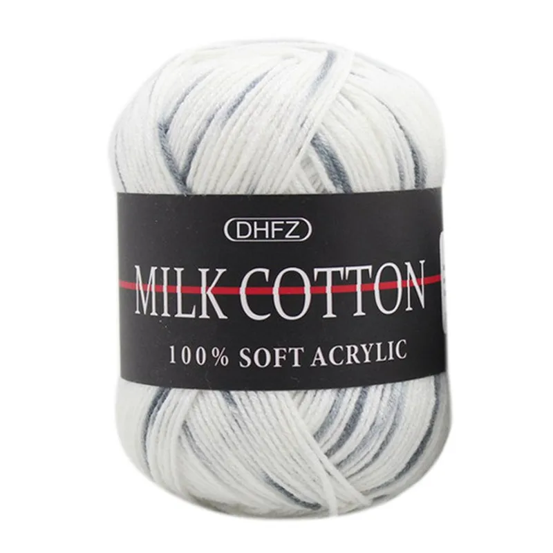 23Colors 50g Double Knitting Crochet Milk Soft Baby Cotton Wool Yarn Hand Knitted Yarn DIY Craft Knit Sweater Scarf Hat