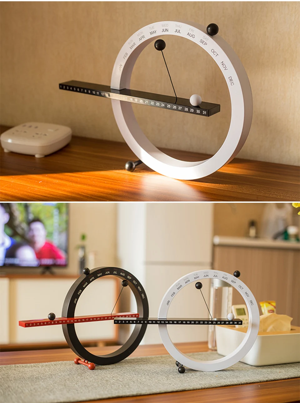 Creative Ball Clock Perpetual Wall Calender Price in