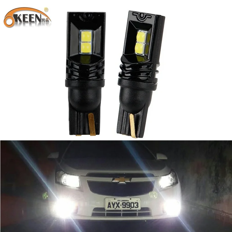 Автомобильные светодиодные лампы OKEEN 2 шт. T10 Led Canbus 6000K белые w5w керамические ДХО