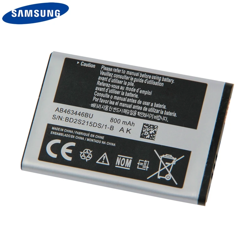 Original Replacement Phone Battery AB463446BU For Samsung X520 F258 E878 S139 M628 E1200M E1228 X160 AB043446BE AB553446BC 800mA