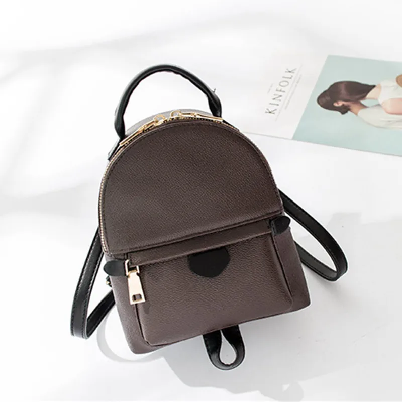 

New Design monogram canvas Women Backpacks children Mini School Bags Students Palm Springs Backpack Ladies Bag