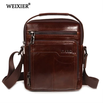 

Genuine Leather Men Messenger Bags High Quality Business Office Briefcase New Crossbody Bags Men's Shoulder Bags Hot Selling