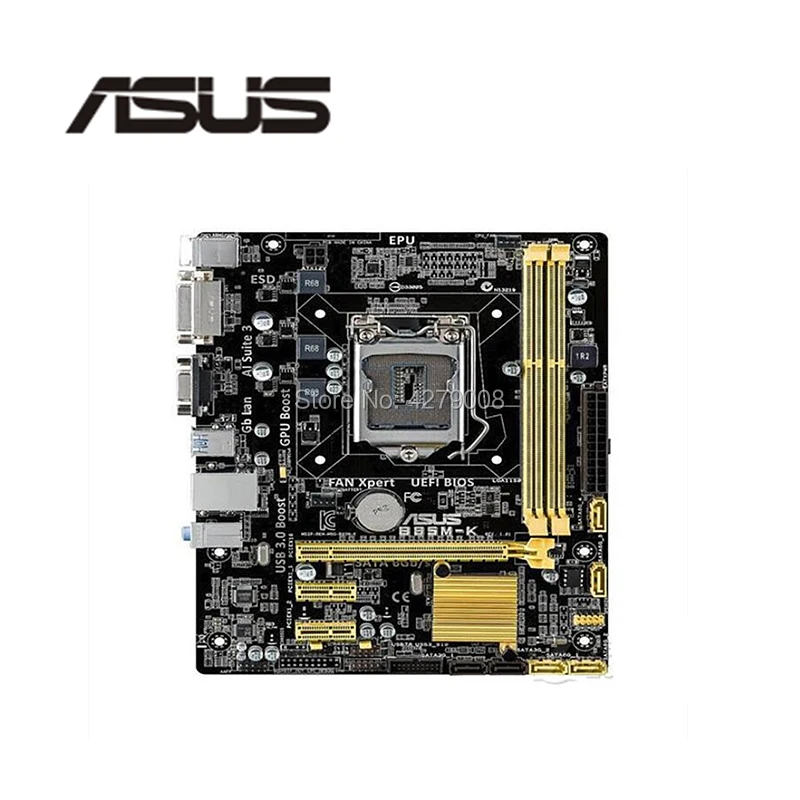 Разъем LGA1150 USB3.0 SATA3 PCI E3.0 для ASUS B85M K оригинальный использоваться настольных ПК Intel