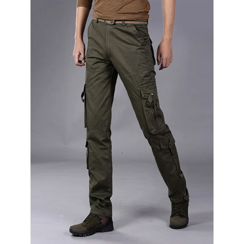 2019 осенние мужские брюки карго армейские брюки мужские с несколькими карманами верхняя одежда прямые брюки милитари мужские брюки