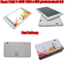 Tablette PC de 7 pouces Y700, Android 6.0, 1 go de ram, 8 go de rom, Quad Core, double caméra, 1024x600 pixels, prise en charge du WIFI 4.0, la moins chère