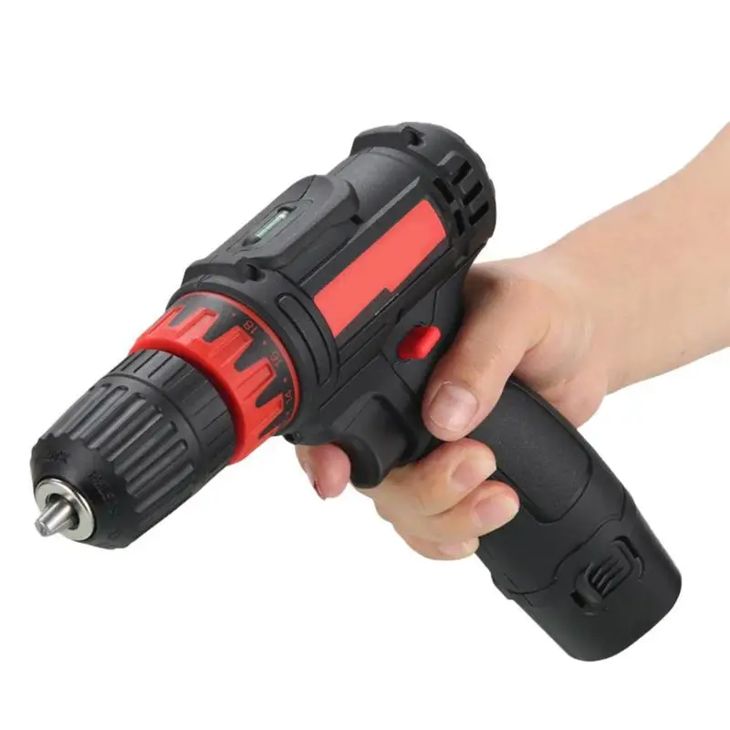 

Cordless 12V Electric Screwdriver Household Rechargeable Security Three-claw Self-locking Chuck Power Driver Electric Hand Drill