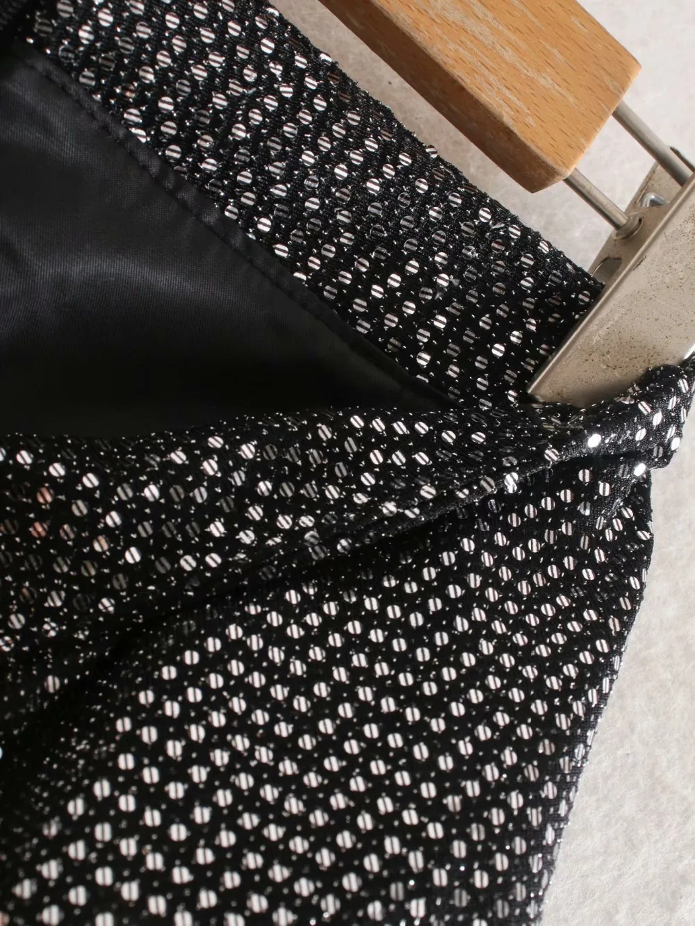Модная женская мини-юбка с высокой талией и блестками DWDD1114