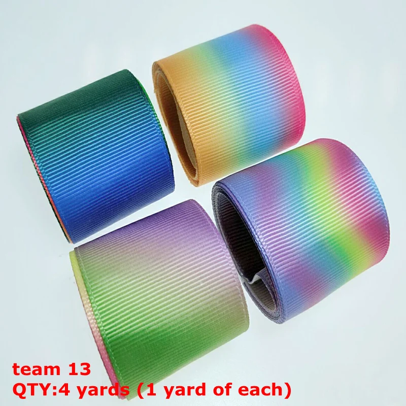 team 13 4yards HL 38 мм швейная фурнитура тесьма для отделки печатные корсажные DIY Швейные аксессуары смешанные Подарочная рождественского свадебного декора Оберточная - Цвет: team 13 4yards