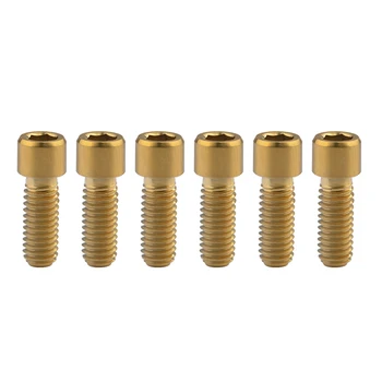 

Titanium M4x10 13.5 15 20 25mm Inner Hexagon Small Stigma Head Bolt for Bicycle Rear/front Derailleur H/L Adjustment Screws 6Pcs