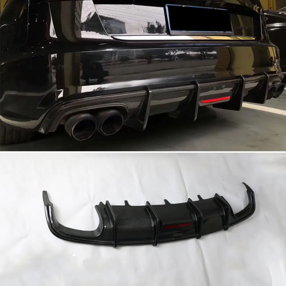 Carbon Fiber Rear Diffuser Lip Spoiler For Audi A6 Sline S6 C7 C7.5