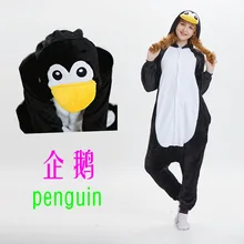 

New Winter Women Men Unisex Adult Cute Cartoon Onesie Animal Pajamas Penguin Unicorn Stitch Flannel Nightie Sleepwear Perform