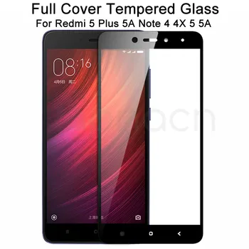 

9D Tempered Glass on the For Xiaomi Redmi 5 Plus S2 4X 5A Screen Protector Redmi Note 4 4X 5 5A Pro Safety Protective Glass Film