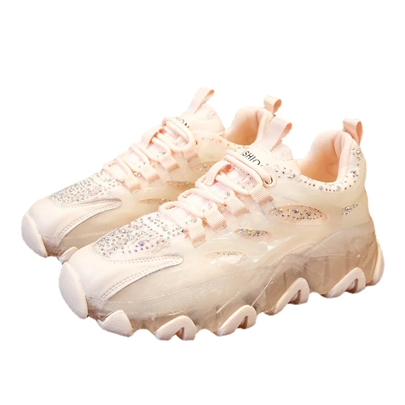 Dad Shoes Women's Fashionable Ins Summer Breathable Mesh 2021 New Jelly Platform European Sports Casual | Обувь