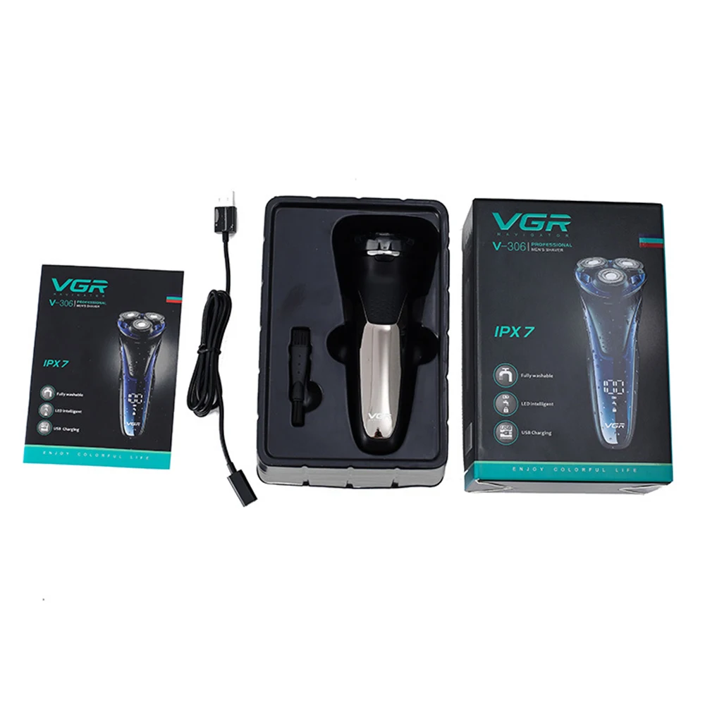 V 306 Бритва для лица бритва Enchen 3D электробритва Мужская моющаяся USB перезаряжаемая