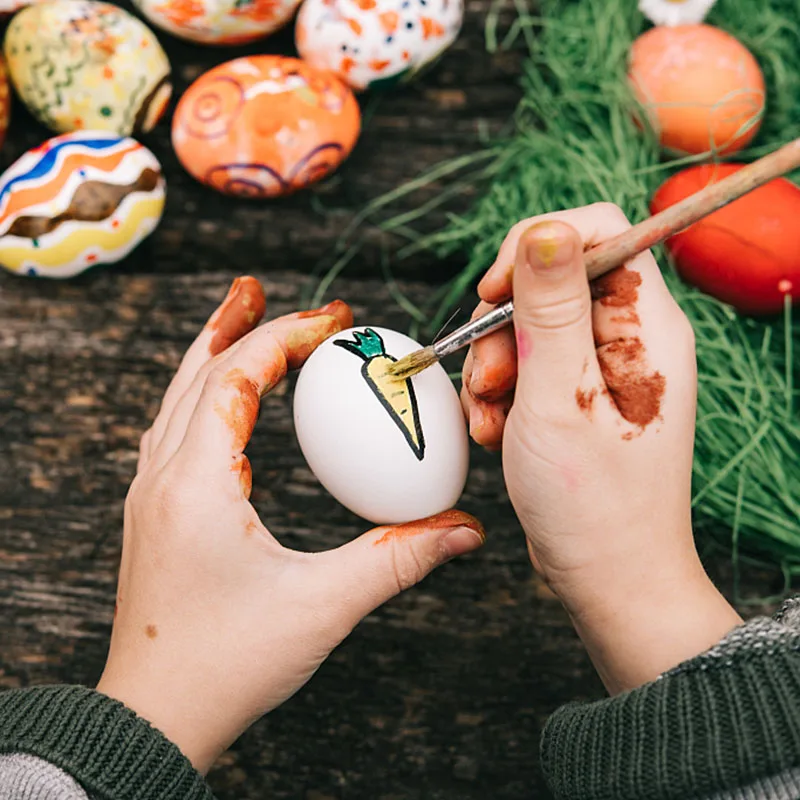 Ovo madeira Páscoa, ovos Páscoa para meninos e meninas, presentes jogo caça  para crianças, cesta Natal, enchimento ovos madeira Páscoa, maracas para