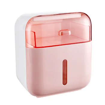 

No Drilling Nordic Style Self Adhesive Multifunction Wall Mounted Floating Shelf Hotel Dispenser Toilet Paper Holder Waterproof