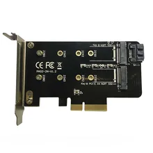 M.2 NVME M Key Dual Interface Controller B Key Transfer Converter Card Computer Supplies Metal Sheet SATA-based SSD 2280 2260