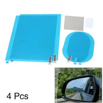 

X Autohaux 4pcs Automotive Anti Rain Waterproof Film Protective Clear Sticker for Rearview Mirror and Side Window